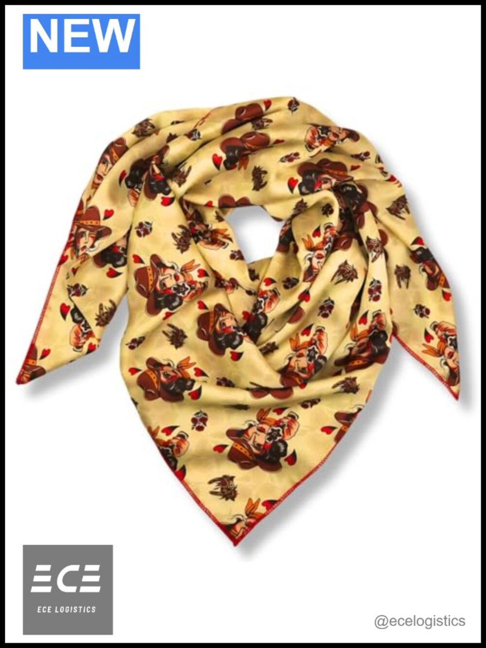 Silk Blend Wild Rag 36 Inch Western Cowboy Bandana Scarf